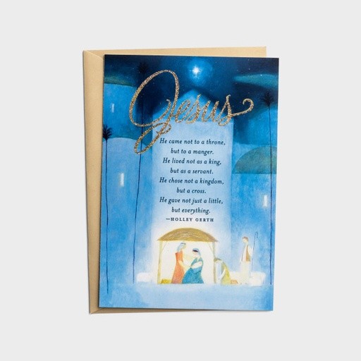 Christmas Cards - jesus He came not ...