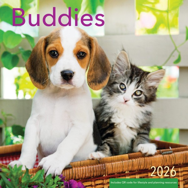 2026 Mii Wall Calendar - Buddies