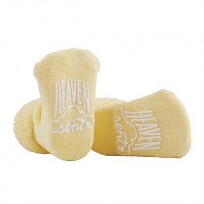 inspirational baby socks - Heaven sent - yellow